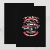 klassieke, vieze garage met aangepaste motor kaart (Voorkant / Achterkant)