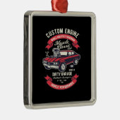 klassieke, vieze garage met aangepaste motor metalen ornament (Rechts)