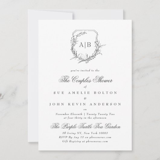 klassieke  vijgenmonogram - krest - stellen kaart (Voorkant)