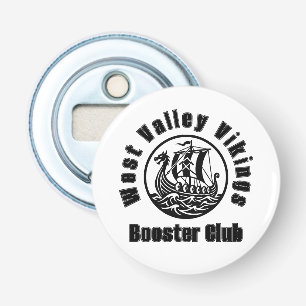 Klassieke Viking Mascotte PTO Booster Club Spirit Button Flesopener
