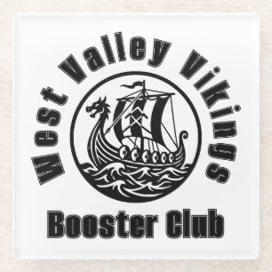 Klassieke Viking Mascotte PTO Booster Club Spirit Glazen Onderzetter