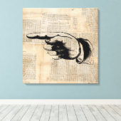 Klassieke vingerafdrukachtergrond canvas afdruk (Insitu (Houten vloer))