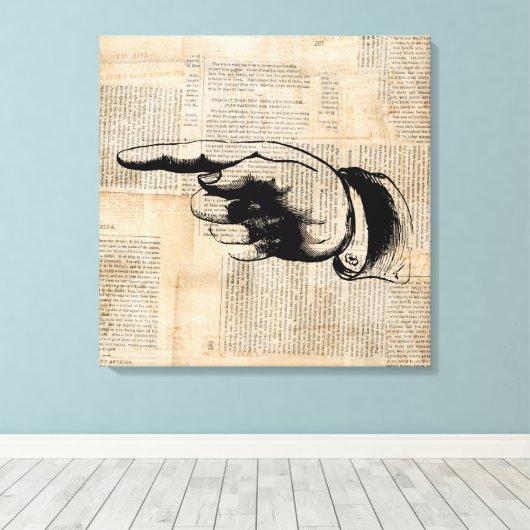 Klassieke vingerafdrukachtergrond canvas afdruk (Insitu (Houten vloer))