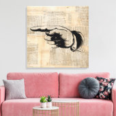 Klassieke vingerafdrukachtergrond canvas afdruk (Insitu (Woonkamer))