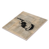 Klassieke vingerafdrukachtergrond tegeltje (Zijkant)