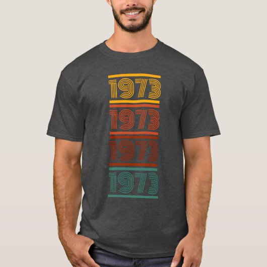 Klassieke Vintage 1973 retro T-shirt (Voorkant)