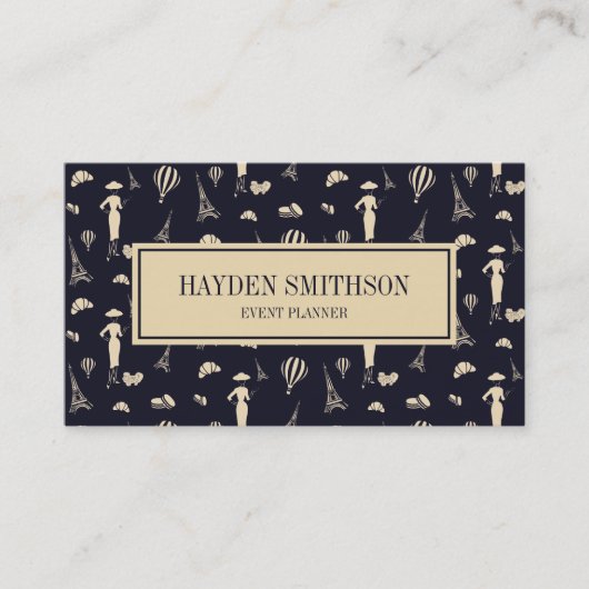 Klassieke Vintage 50's Mode Visitekaartje (Voorkant)