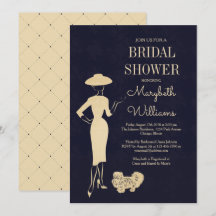 Klassieke Vintage 50's Mode Vrijgezellenfeest Kaar