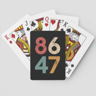 Klassieke vintage 80's stijl 86 47 anti Trump Pokerkaarten