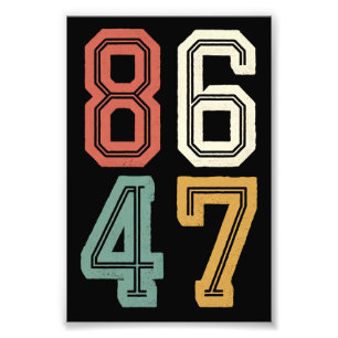 Klassieke Vintage 86 47 Anti Trump 2024 Impeach  Foto Afdruk
