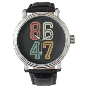Klassieke Vintage 86 47 Anti Trump 2024 Impeach  Horloge