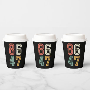 Klassieke Vintage 86 47 Anti Trump 2024 Impeach  Papieren Bekers