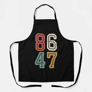 Klassieke Vintage 86 47 Anti Trump 2024 Impeach  Schort