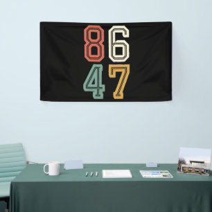 Klassieke Vintage 86 47 Anti Trump 2024 Impeach  Spandoek