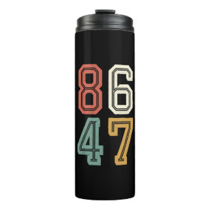 Klassieke Vintage 86 47 Anti Trump 2024 Impeach  Thermosbeker