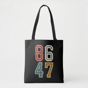 Klassieke Vintage 86 47 Anti Trump 2024 Impeach  Tote Bag