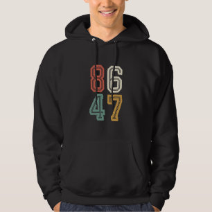 Klassieke Vintage 86 47 Anti Trump 2024 Verwijdere Hoodie