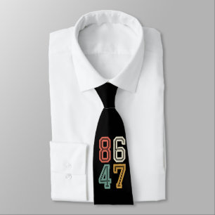 Klassieke Vintage 86 47 Anti Trump 2024 Verwijdere Stropdas