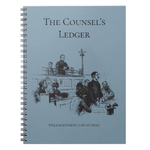 Klassieke Vintage Academie Rechtsstudent Blauw Notitieboek