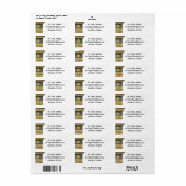Klassieke Vintage Architectuur, Tempel Hoofdgestel Etiket (Full Sheet)