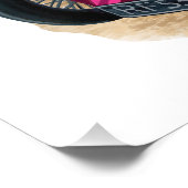 Klassieke vintage auto in het rood foto afdruk (Hoek)