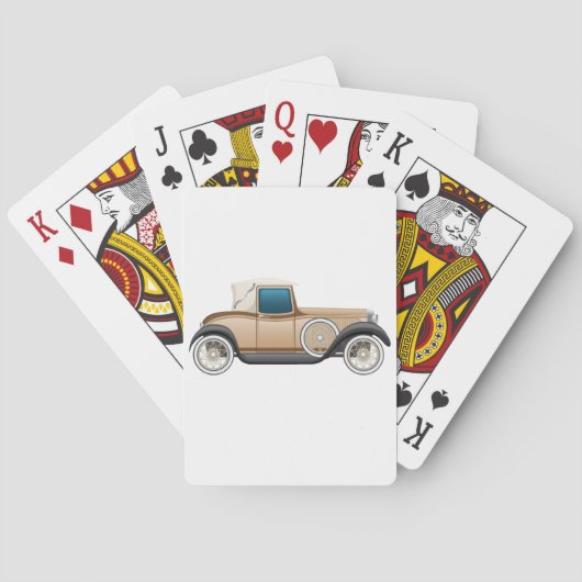 Klassieke Vintage Auto Pokerkaarten (Achterkant)
