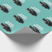 Klassieke vintage auto verjaardag cadeaupapier (Hoek)