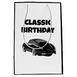Klassieke vintage auto verjaardag medium cadeauzakje