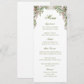 Klassieke Vintage Bloem Bruiloftsmenu Save The Date (Voorkant / Achterkant)