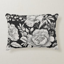 Klassieke Vintage Bloem Zwart en Wit