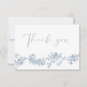 Klassieke Vintage Bloemen Bruiloft Bedankkaart (Voorkant)