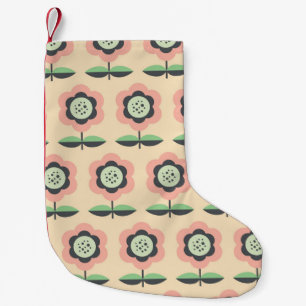 Klassieke Vintage: Bloemen naadloos ontwerp Kleine Kerstsok