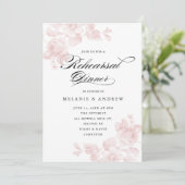 Klassieke Vintage Bloemenscript | Oefendiner Kaart (Staand voorkant)