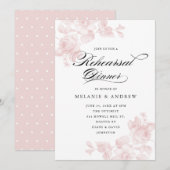 Klassieke Vintage Bloemenscript | Oefendiner Kaart (Voorkant / Achterkant)