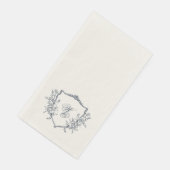 klassieke vintage botanische florale monogram cres servet (Hoek)