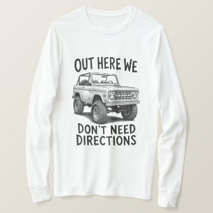 Klassieke Vintage Bronco Off-Road Illustratie T-shirt