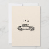 Klassieke vintage bruiloft kaart (Achterkant)