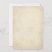 Klassieke vintage bruiloft save the date (Achterkant)