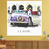 *~* Klassieke Vintage Car Antiek Man Canvas Afdruk (Insitu (Woonkamer))