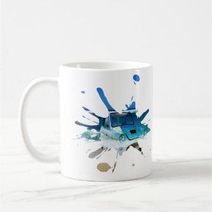 Klassieke Vintage Car Beachy Pop Art Koffiemok