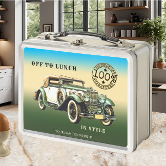 Klassieke Vintage Car Lunch Box
