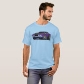 Klassieke Vintage Car Roadster Paars T-shirt (Voorkant volledig)