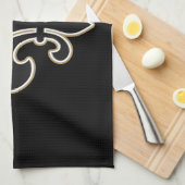 Klassieke Vintage Etsing Fleur-de-lis Kunst Theedoek (Quarter Fold)