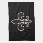 Klassieke Vintage Etsing Fleur-de-lis Kunst Theedoek (Verticaal)