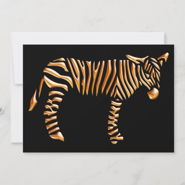 Klassieke Vintage Etsing Zebra Illustratie (Voorkant)