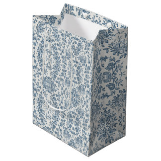Klassieke Vintage Franse Gegraveerde Bloemrijke To Medium Cadeauzakje