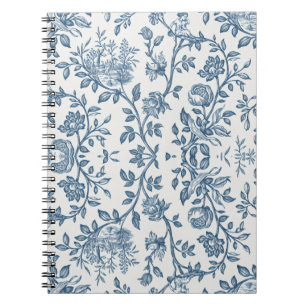 Klassieke Vintage Franse Gegraveerde Bloemrijke To Notitieboek