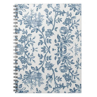Klassieke Vintage Franse Gegraveerde Bloemrijke To Notitieboek