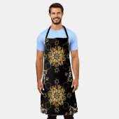 Klassieke Vintage: Golden Oriental Naadloos. Schort (Gedragen)