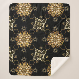 Klassieke Vintage: Golden Oriental Naadloos. Sherpa Deken
